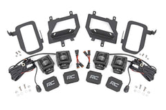Rough Country Black Series LED Fog Light Kit - 70831 - Black Patch Performance - ROUG70831