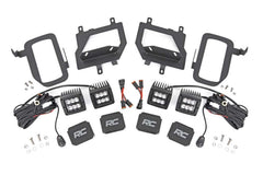 Rough Country Black Series LED Fog Light Kit - 70832 - Black Patch Performance - ROUG70832