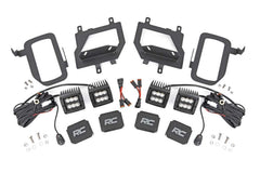 Rough Country Black Series LED Fog Light Kit - 70833 - Black Patch Performance - ROUG70833