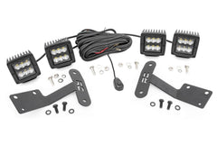 Rough Country LED Lower Windshield Ditch Kit - 70835 - Black Patch Performance - ROUG70835