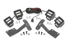 Rough Country LED Lower Windshield Ditch Kit - 70836 - Black Patch Performance - ROUG70836