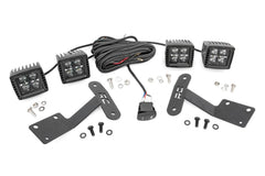 Rough Country LED Lower Windshield Ditch Kit - 70837 - Black Patch Performance - ROUG70837