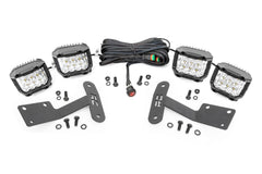 Rough Country LED Lower Windshield Ditch Kit - 70839 - Black Patch Performance - ROUG70839