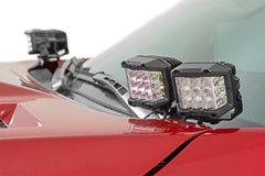 Rough Country LED Lower Windshield Ditch Kit - 70839 - Black Patch Performance - ROUG70839