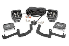Rough Country LED Lower Windshield Ditch Kit - 70843 - Black Patch Performance - ROUG70843
