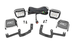 Rough Country LED Lower Windshield Ditch Kit - 70845 - Black Patch Performance - ROUG70845