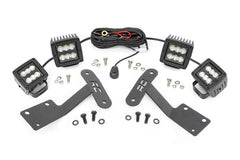 Rough Country LED Lower Windshield Ditch Kit - 70866 - Black Patch Performance - ROUG70866