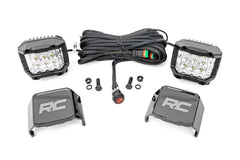 Rough Country Wide Angle OSRAM LED Light Kit - 70904 - Black Patch Performance - ROUG70904
