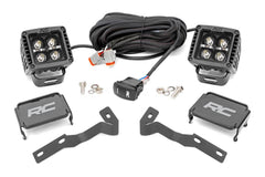 Rough Country LED Lower Windshield Ditch Kit - 71089 - Black Patch Performance - ROUG71089