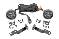 Rough Country LED Lower Windshield Ditch Kit - 71092 - Black Patch Performance - ROUG71092