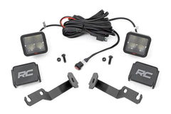 Rough Country LED Lower Windshield Ditch Kit - 71093 - Black Patch Performance - ROUG71093