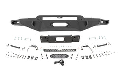 Rough Country Front Winch Bumper - 72005 - Black Patch Performance - ROUG72005