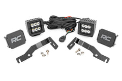 Rough Country LED Fog Light Kit - 72101 - Black Patch Performance - ROUG72101