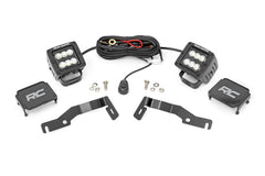 Rough Country LED Fog Light Kit - 72102 - Black Patch Performance - ROUG72102