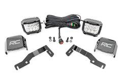 Rough Country LED Fog Light Kit - 72105 - Black Patch Performance - ROUG72105