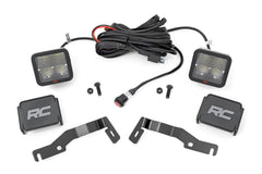 Rough Country LED Fog Light Kit - 72107 - Black Patch Performance - ROUG72107