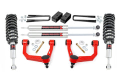 Rough Country 3.5 in Suspension Lift Kit w/Shocks - 74240RED - Black Patch Performance - ROUG74240RED