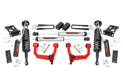 Rough Country 3.5 in Suspension Lift Kit w/Shocks - 74257RED - Black Patch Performance - ROUG74257RED