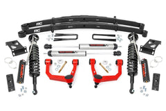 Rough Country 3.5 in Suspension Lift Kit w/Shocks - 74258RED - Black Patch Performance - ROUG74258RED