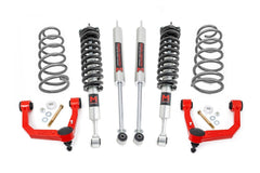 Rough Country 3 in Suspension Lift Kit w/Shocks - 76642RED - Black Patch Performance - ROUG76642RED