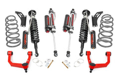 Rough Country 3 in Suspension Lift Kit w/Shocks - 76650RED - Black Patch Performance - ROUG76650RED