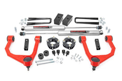 Rough Country 3.5 in Suspension Lift Kit - 76830RED - Black Patch Performance - ROUG76830RED