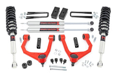 Rough Country 3.5 in Suspension Lift Kit w/Shocks - 76840RED - Black Patch Performance - ROUG76840RED