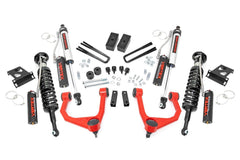 Rough Country 3.5 in Suspension Lift Kit w/Shocks - 76850RED - Black Patch Performance - ROUG76850RED