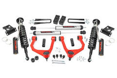 Rough Country 3.5 in Suspension Lift Kit w/Shocks - 76857RED - Black Patch Performance - ROUG76857RED