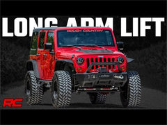 Rough Country 4 in Long Arm Suspension Lift Kit w/Shocks - 78650A - Black Patch Performance - ROUG78650A