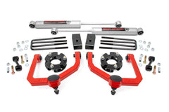 Rough Country 3 in Suspension Lift Kit w/Shocks - 83430RED - Black Patch Performance - ROUG83430RED