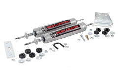 Rough Country N3 Dual Steering Stabilizer - 8735430 - Black Patch Performance - ROUG8735430
