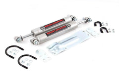 Rough Country N3 Dual Steering Stabilizer - 8735630 - Black Patch Performance - ROUG8735630