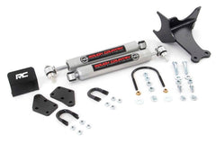 Rough Country N3 Dual Steering Stabilizer - 8749130 - Black Patch Performance - ROUG8749130