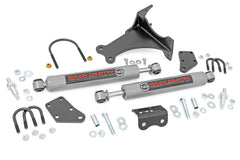 Rough Country N3 Dual Steering Stabilizer - 8749230 - Black Patch Performance - ROUG8749230