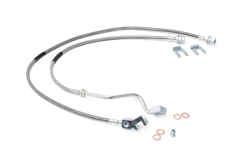 Rough Country Stainless Steel Brake Lines - 89705 - Black Patch Performance - ROUG89705