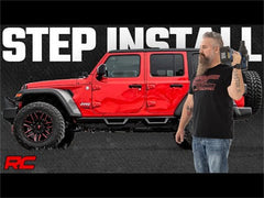Rough Country Drop Steps - 90769A - Black Patch Performance - ROUG90769A