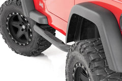 Rough Country Oval Nerf Step Bar - 90799 - Black Patch Performance - ROUG90799