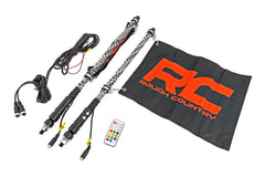 Rough Country LED Whip Light Bed - 93002 - Black Patch Performance - ROUG93002