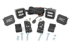 Rough Country Dual LED Cube Kit - 93076 - Black Patch Performance - ROUG93076