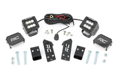 Rough Country Dual LED Cube Kit - 93077 - Black Patch Performance - ROUG93077