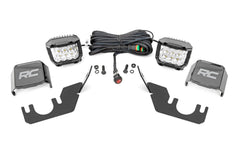 Rough Country Black Series LED Fog Light Kit - 94008 - Black Patch Performance - ROUG94008