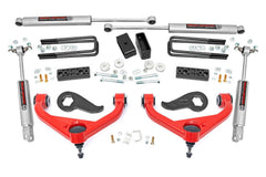 Rough Country 3 in Suspension Lift Kit w/Shocks - 95630RED - Black Patch Performance - ROUG95630RED