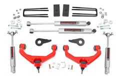Rough Country 3.5 in Suspension Lift Kit w/Shocks - 95920RED - Black Patch Performance - ROUG95920RED
