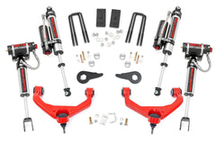 Rough Country 3.5 in Suspension Lift Kit w/Shocks - 95950RED - Black Patch Performance - ROUG95950RED