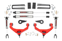 Rough Country 3.5 in Suspension Lift Kit w/Shocks - 95970RED - Black Patch Performance - ROUG95970RED