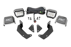 Rough Country LED Fog Light Kit - 96106 - Black Patch Performance - ROUG96106