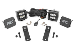 Rough Country Black Series LED Fog Light Kit - 97081 - Black Patch Performance - ROUG97081