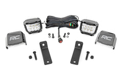 Rough Country LED Fog Light Kit - 97083 - Black Patch Performance - ROUG97083