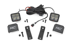 Rough Country Black Series LED Fog Light Kit - 97084 - Black Patch Performance - ROUG97084